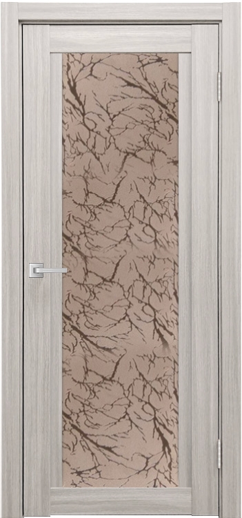 Фото Межкомнатная дверь Легенда К-11 тон Белая лиственница Остекление Гранит бронза