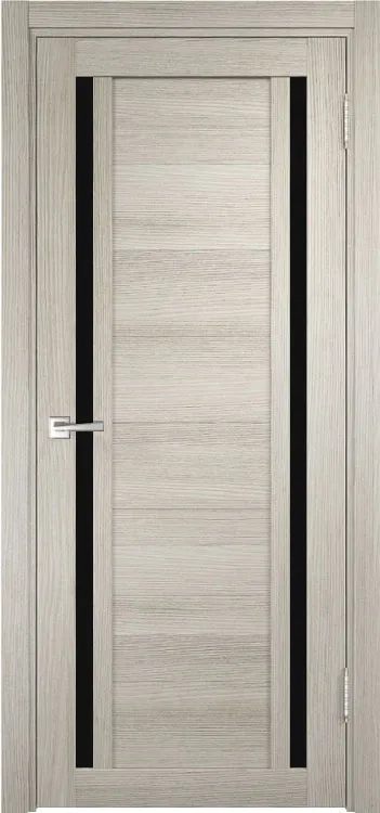 Фото Межкомнатная дверь Легенда Z-3 тон Белая лиственница Остекление Лакобель черное